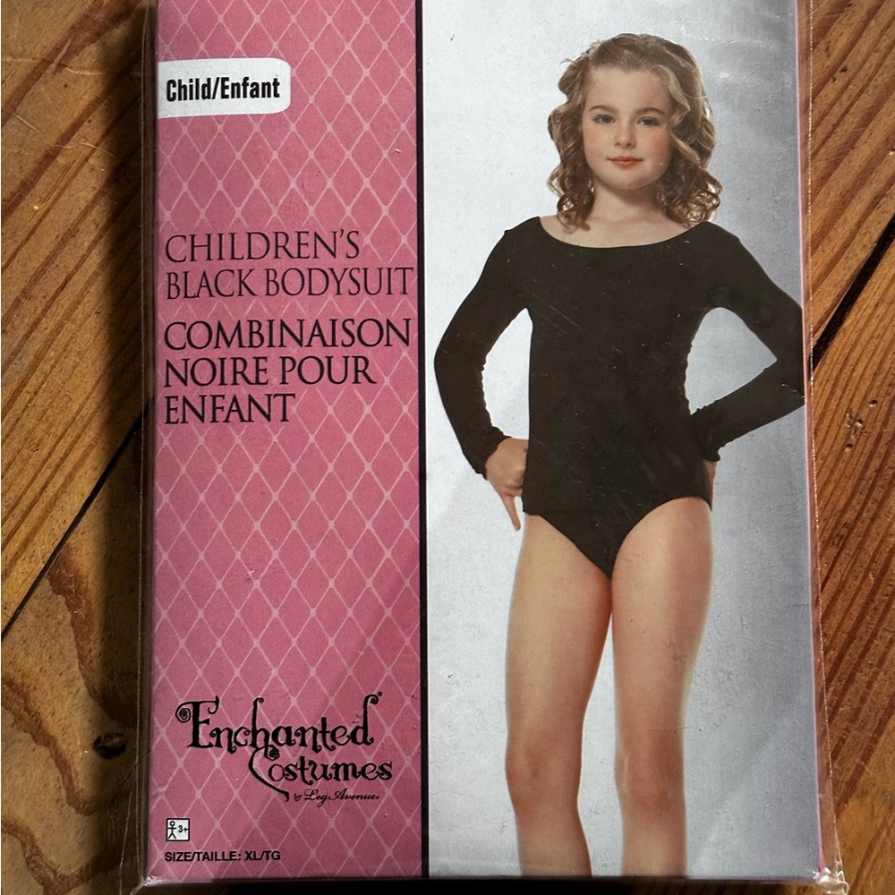 Amscan Childs XL 1Pcs Black Bodysuit NWT Halloween/Dress Up/Dance